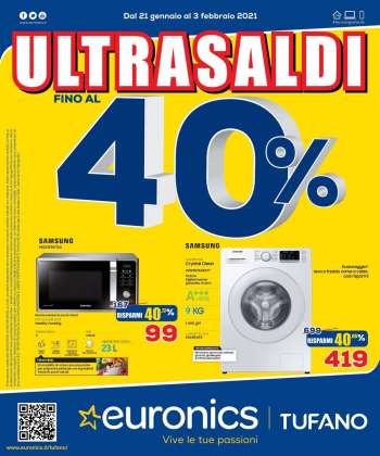 Volantino Euronics - 20/1/2022 - 2/2/2022.
