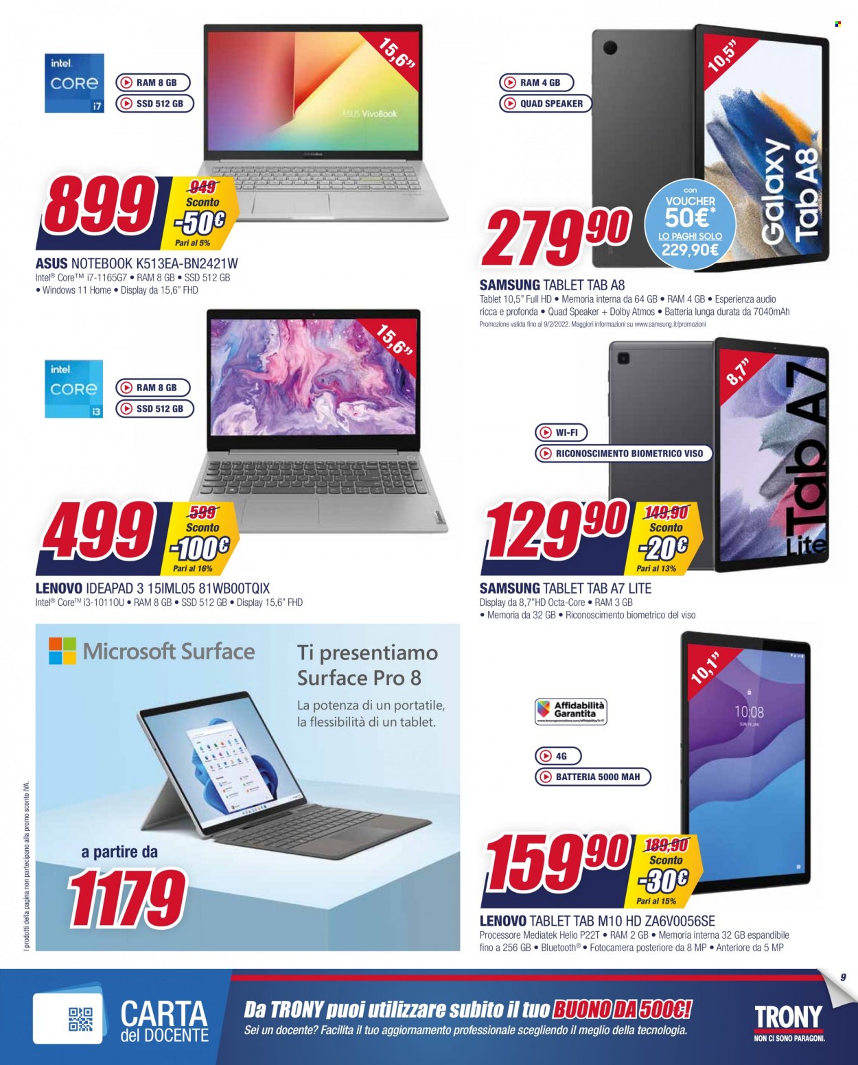 Volantino Trony - 20/1/2022 - 9/2/2022. Pagina 9