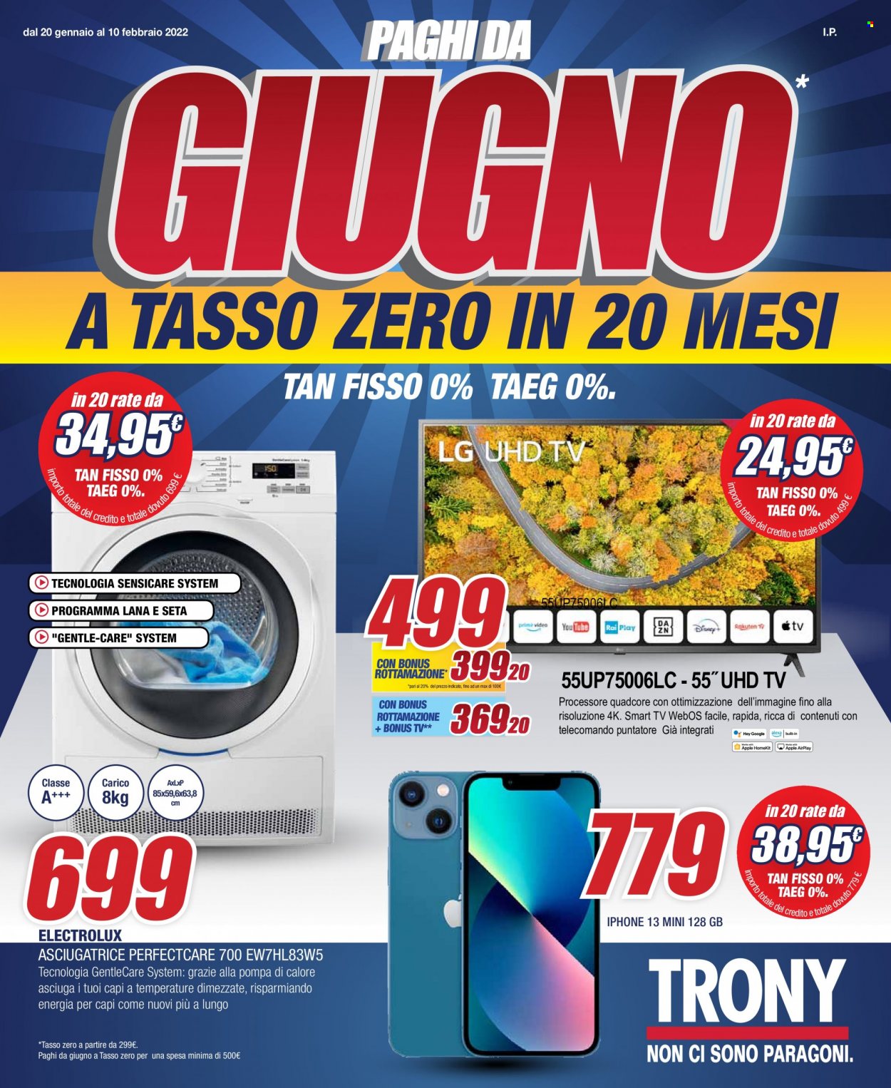 Volantino Trony - 20/1/2022 - 10/2/2022. Pagina 1