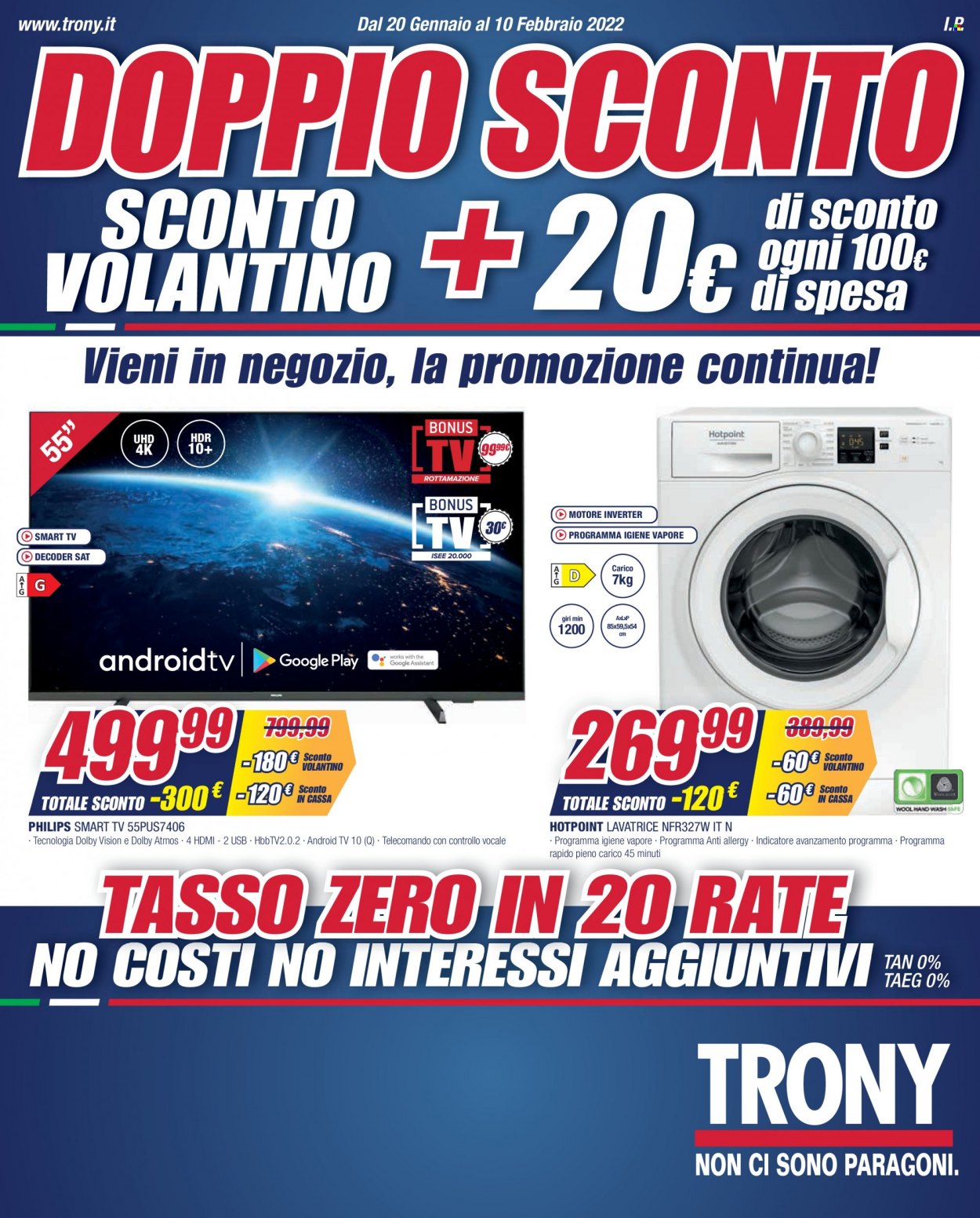 Volantino Trony - 20/1/2022 - 10/2/2022. Pagina 1