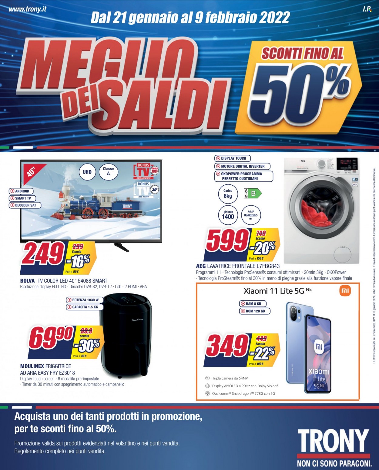 Volantino Trony - 21/1/2022 - 9/2/2022. Pagina 1