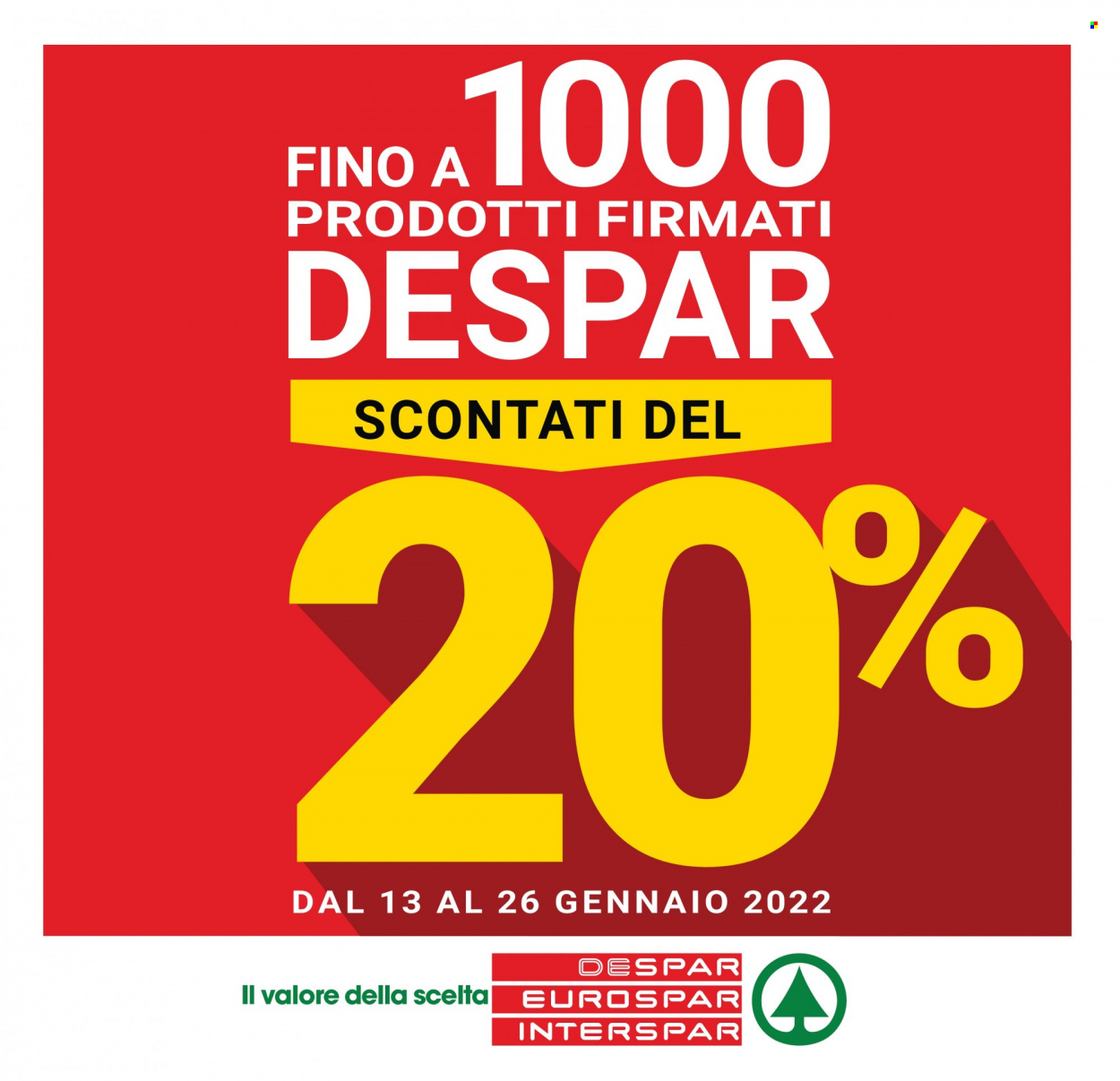Volantino Interspar - 13/1/2022 - 26/1/2022. Pagina 1