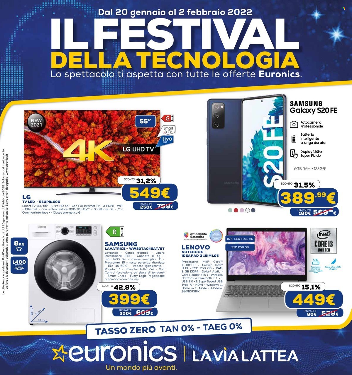 Volantino Euronics - 20/1/2022 - 2/2/2022. Pagina 1