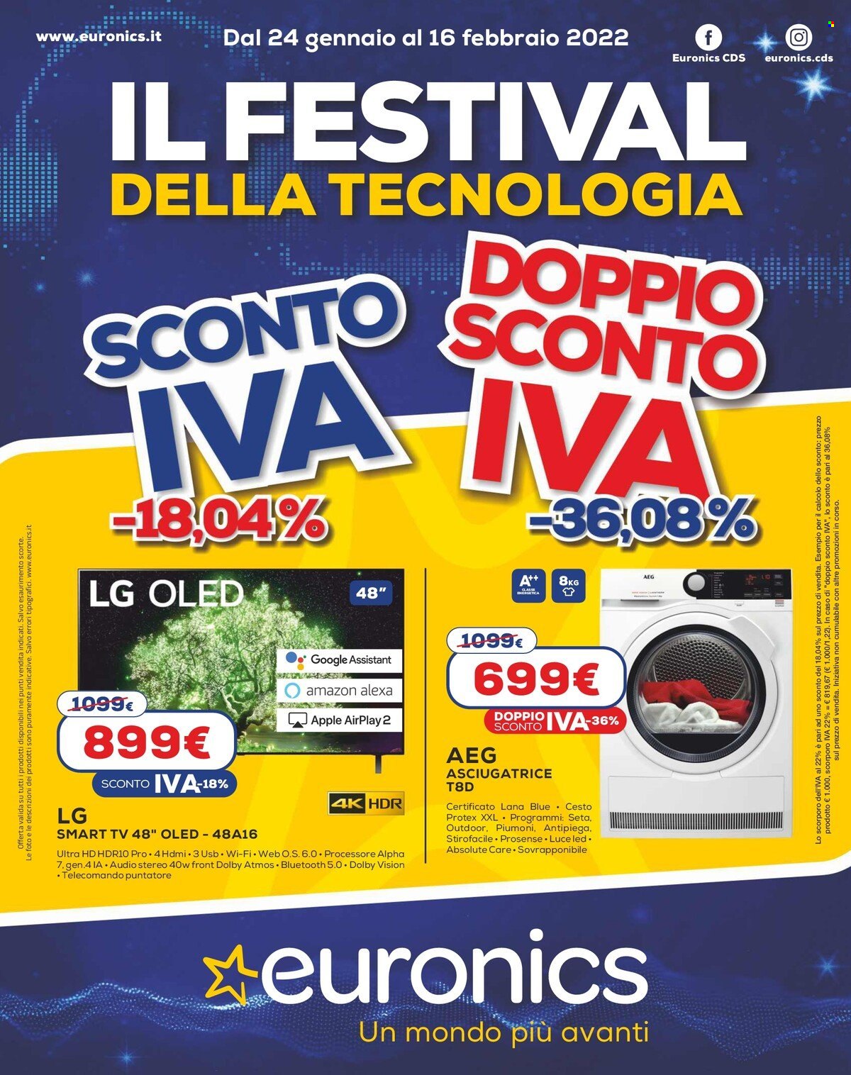 Volantino Euronics - 24/1/2022 - 16/2/2022. Pagina 1