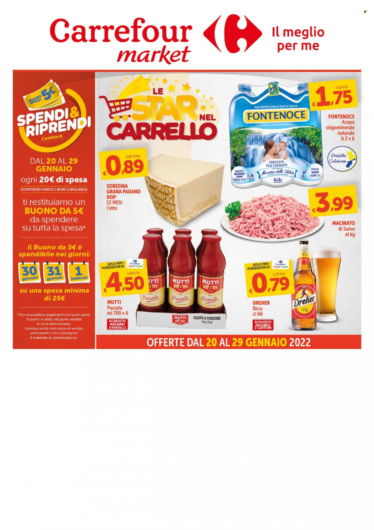 Volantino Carrefour - 20/1/2022 - 29/1/2022. Pagina 1