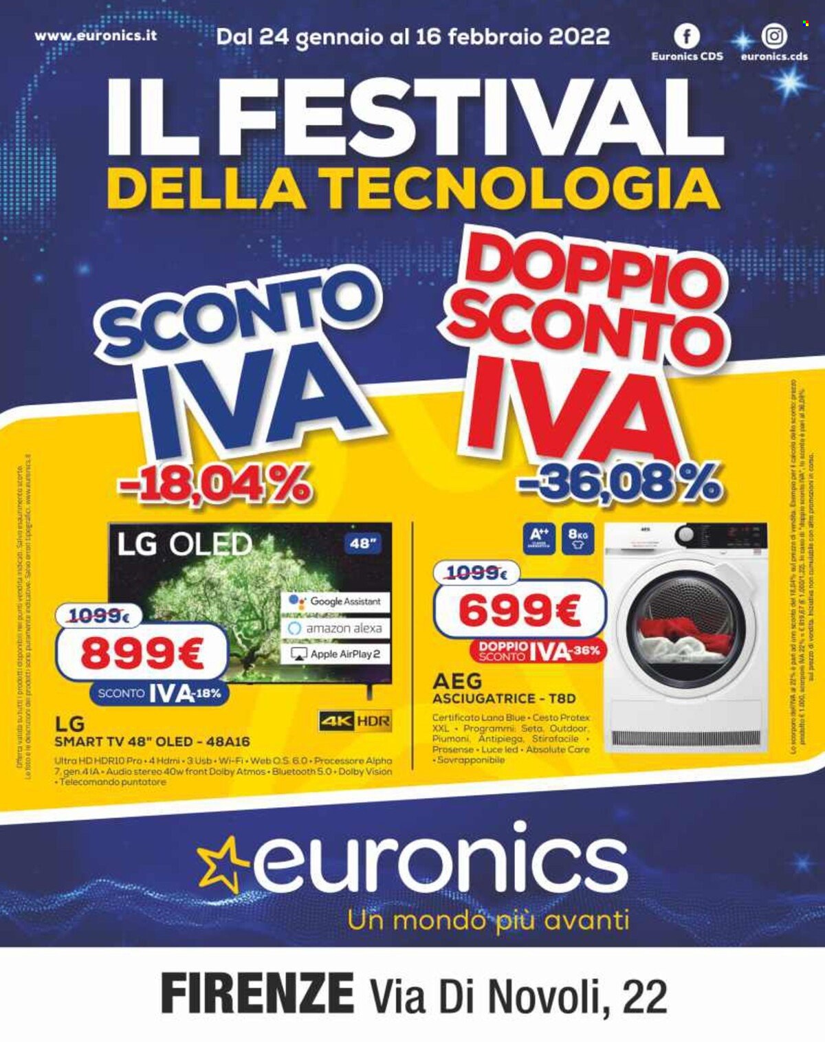 Volantino Euronics - 24/1/2022 - 16/2/2022. Pagina 1