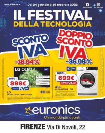 Volantino Euronics - 24/1/2022 - 16/2/2022.