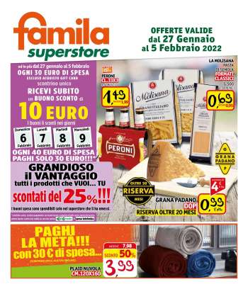 Volantino Famila - 27/1/2022 - 5/2/2022.