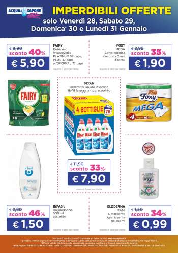 Volantino Acqua & Sapone - 28/1/2022 - 31/1/2022.