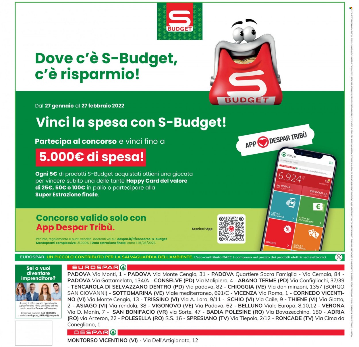 Volantino Eurospar - 27/1/2022 - 9/2/2022. Pagina 32