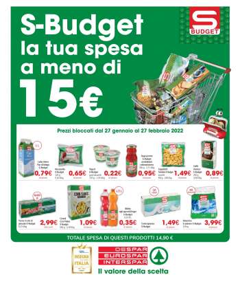 Volantino Eurospar - 27/1/2022 - 27/2/2022.