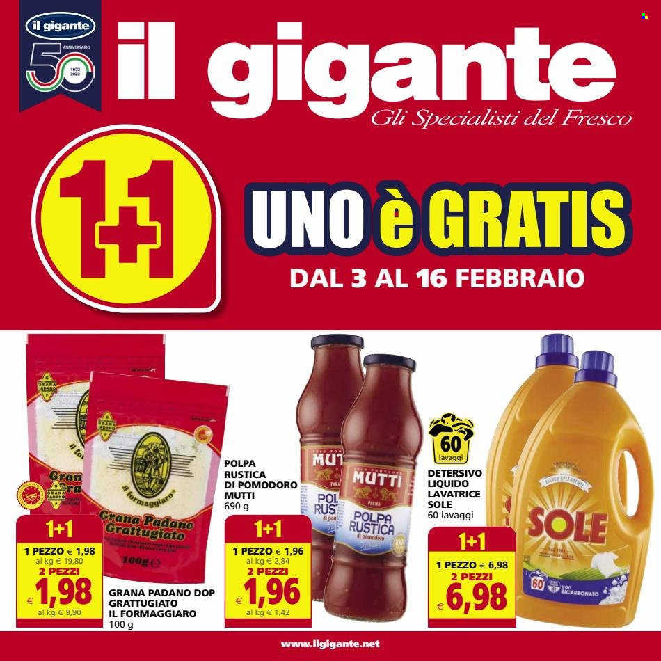 Volantino Il Gigante - 3/2/2022 - 16/2/2022. Pagina 1