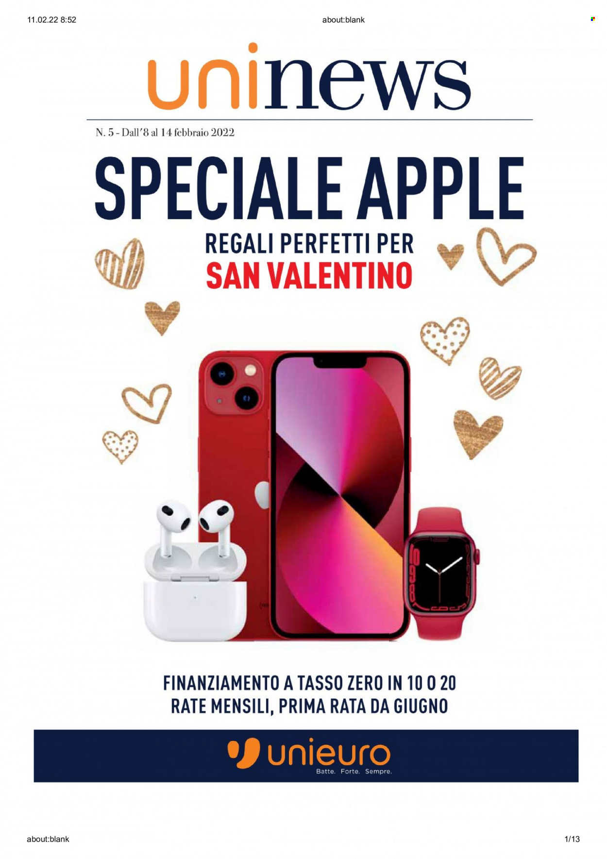 Volantino Unieuro - 8/2/2022 - 14/2/2022. Pagina 1