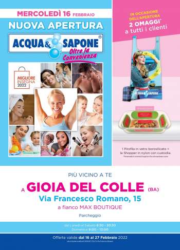 Volantino Acqua & Sapone - 16/2/2022 - 27/2/2022.
