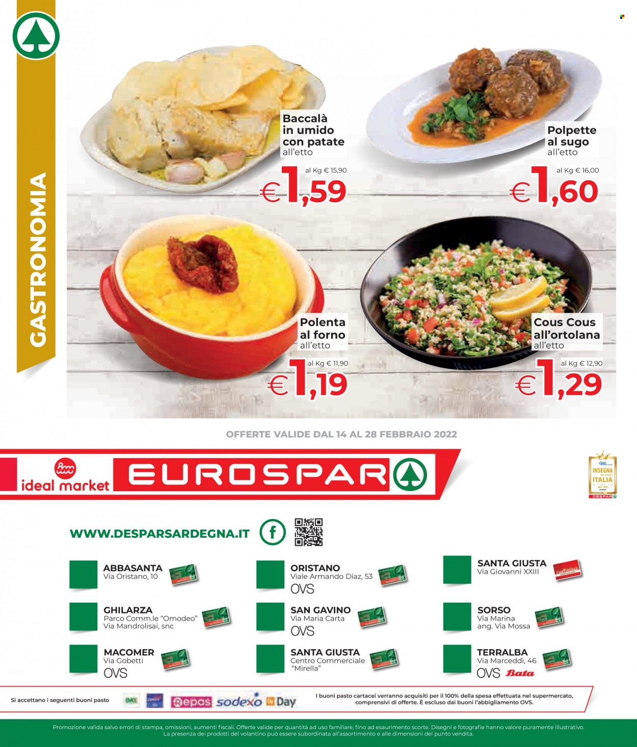 Volantino Eurospar - 14/2/2022 - 28/2/2022. Pagina 16