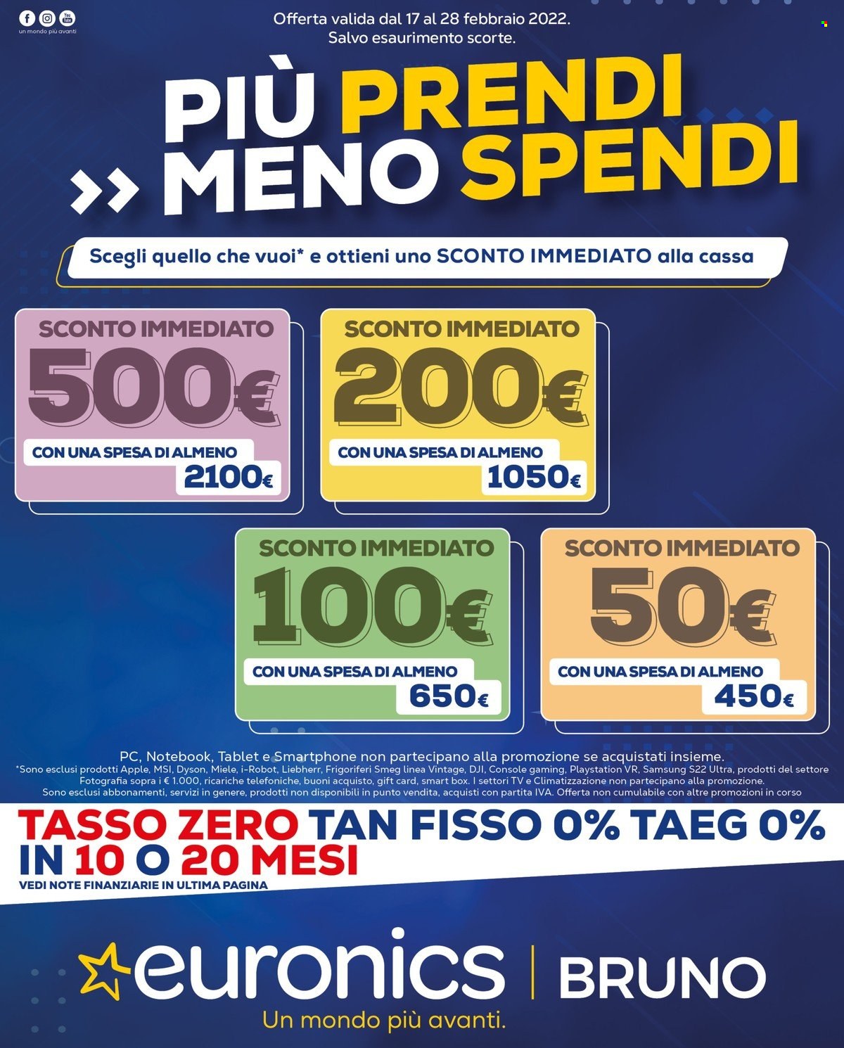 Volantino Euronics - 17/2/2022 - 28/2/2022. Pagina 1