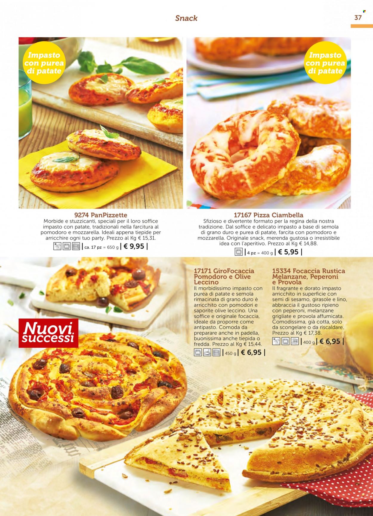 thumbnail - Volantino Bofrost - Prodotti in offerta - melanzane grigliate, pizza, focaccia, aperitivo. Pagina 37.
