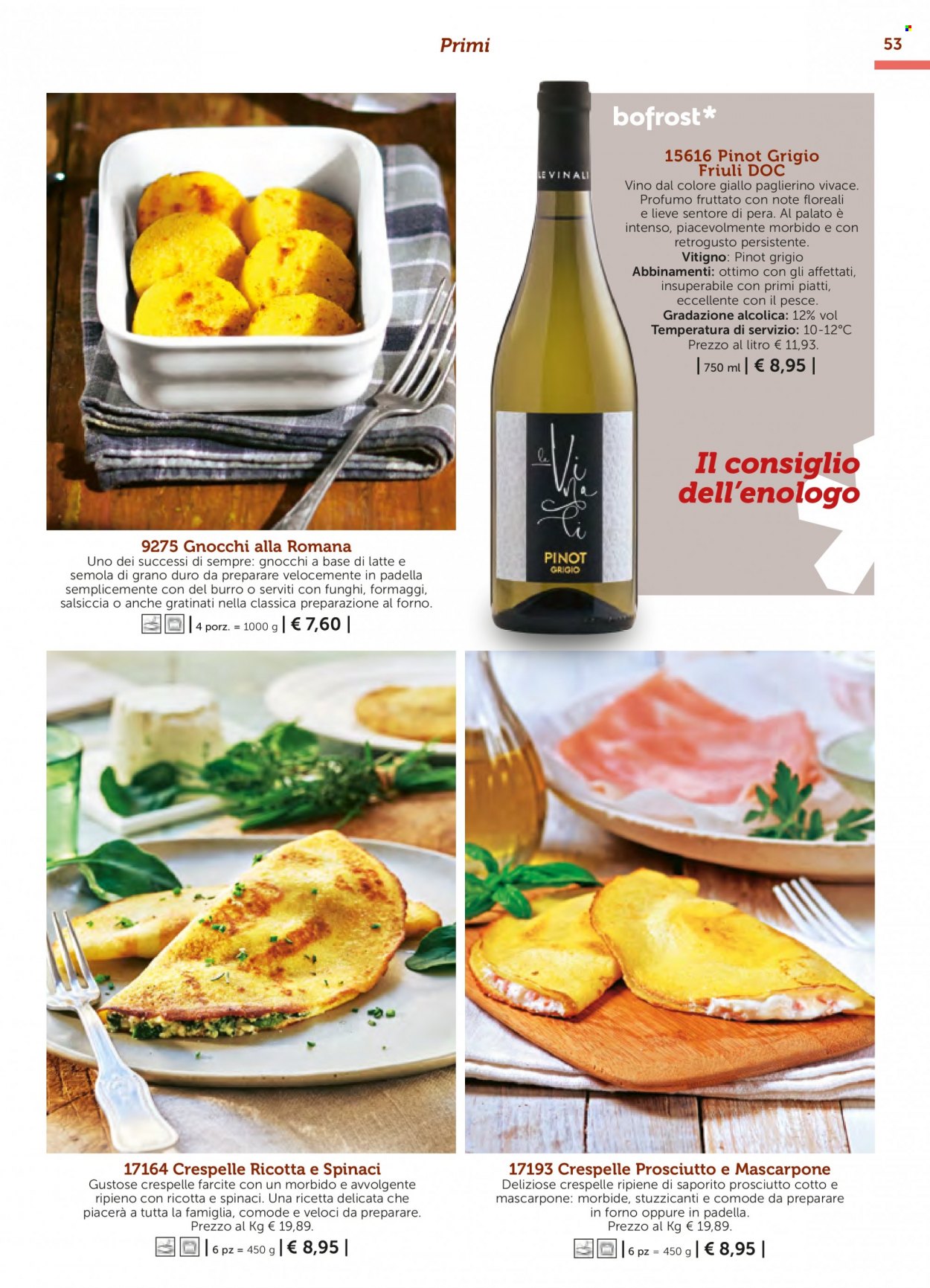thumbnail - Volantino Bofrost - Prodotti in offerta - vino bianco, vino, Pinot Grigio. Pagina 53.