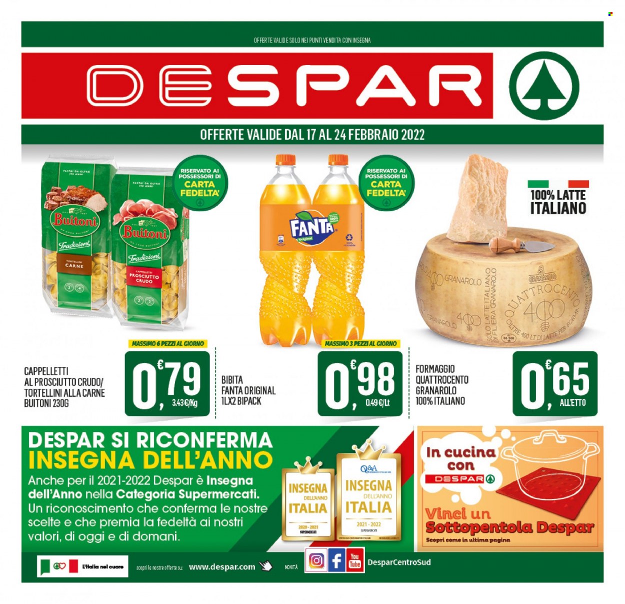 Volantino Despar - 17/2/2022 - 24/2/2022. Pagina 1