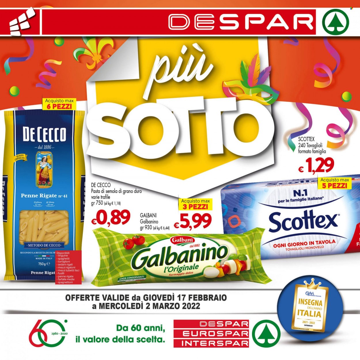 Volantino Eurospar - 17/2/2022 - 2/3/2022. Pagina 1