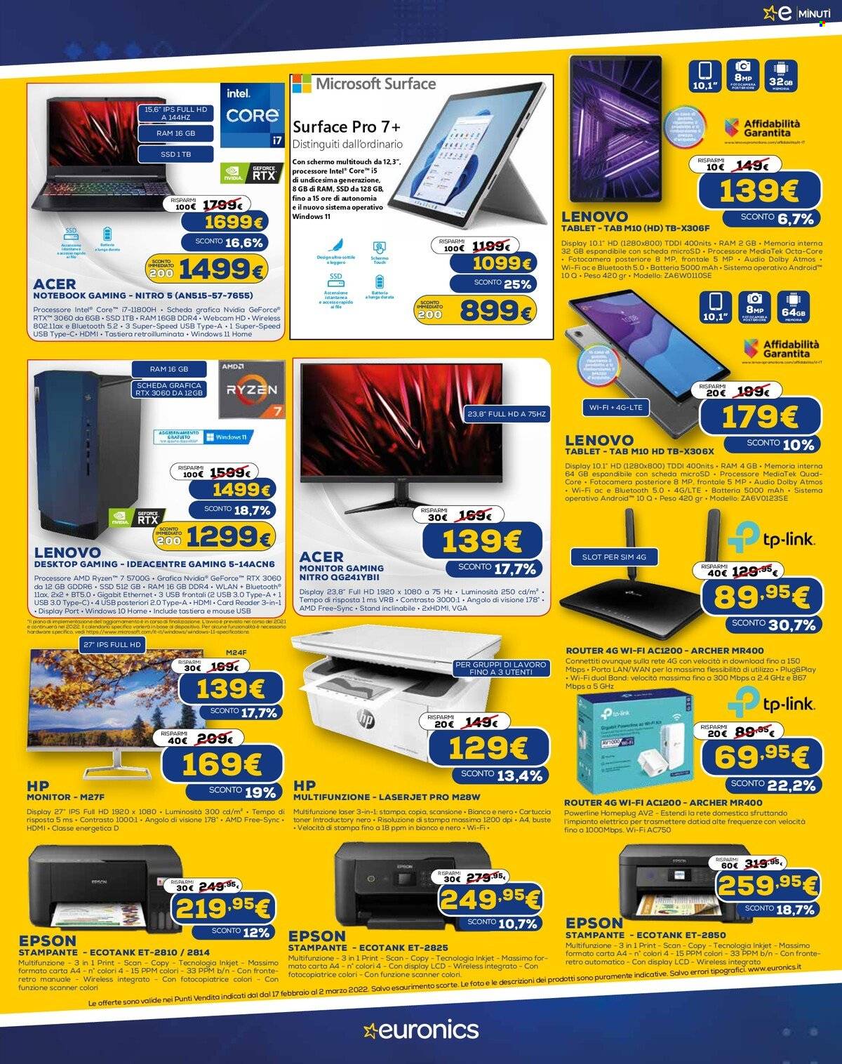 Volantino Euronics - 17/2/2022 - 2/3/2022. Pagina 7