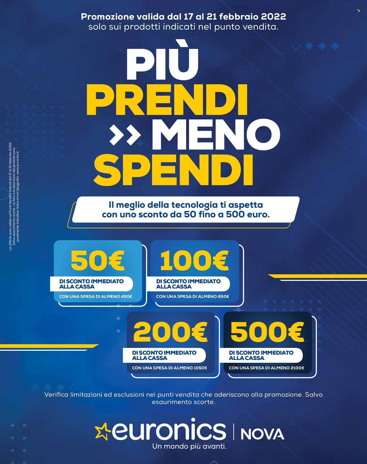Volantino Euronics - 17/2/2022 - 21/2/2022. Pagina 1