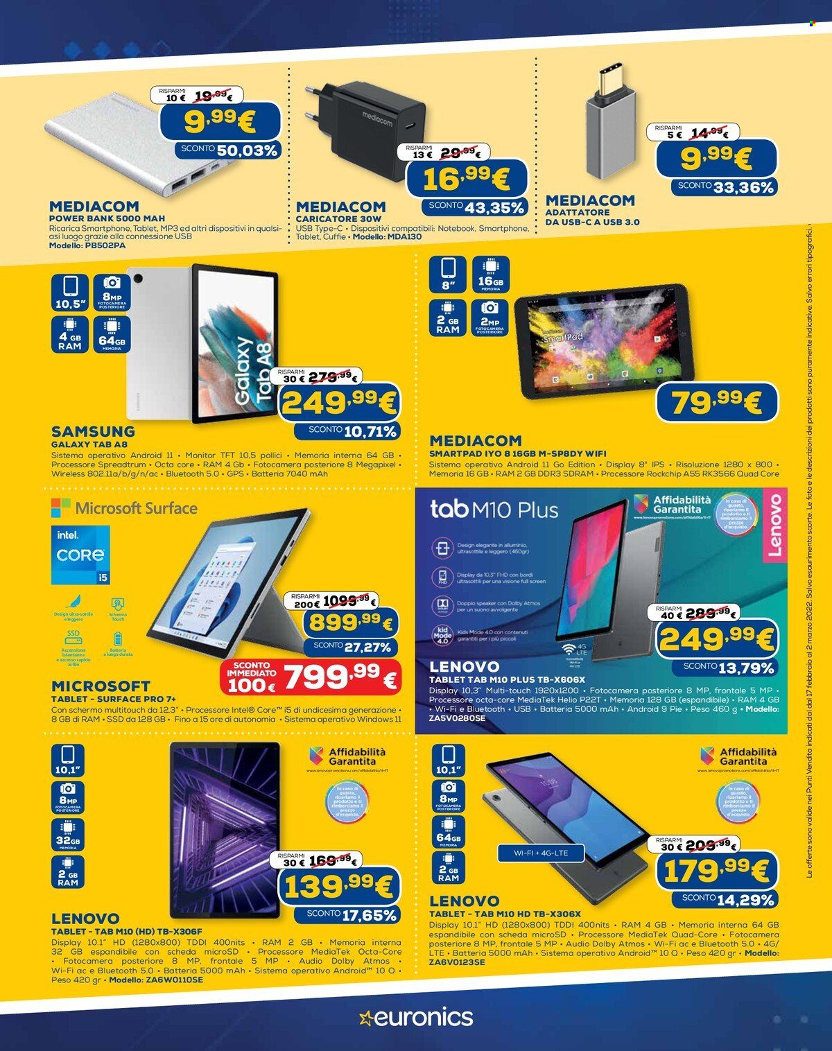 Volantino Euronics - 17/2/2022 - 21/2/2022. Pagina 9