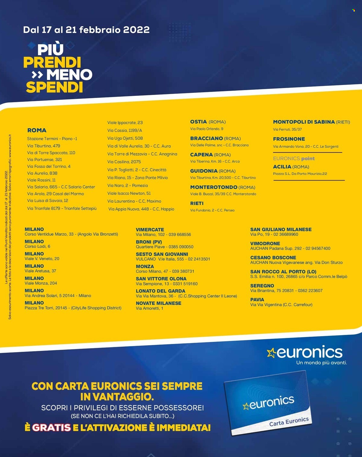 Volantino Euronics - 17/2/2022 - 21/2/2022. Pagina 27