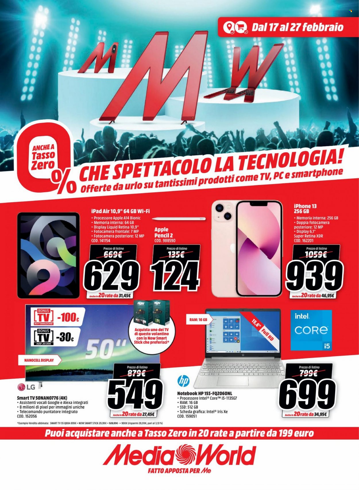 Volantino MediaWorld - 17/2/2022 - 27/2/2022. Pagina 1