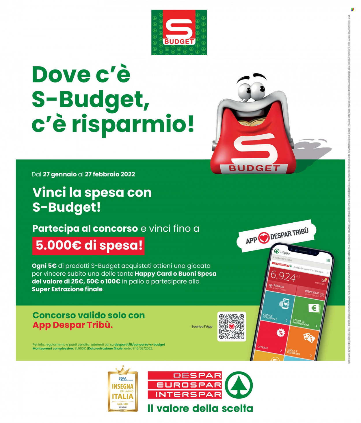 Volantino Eurospar - 27/1/2022 - 27/2/2022. Pagina 8
