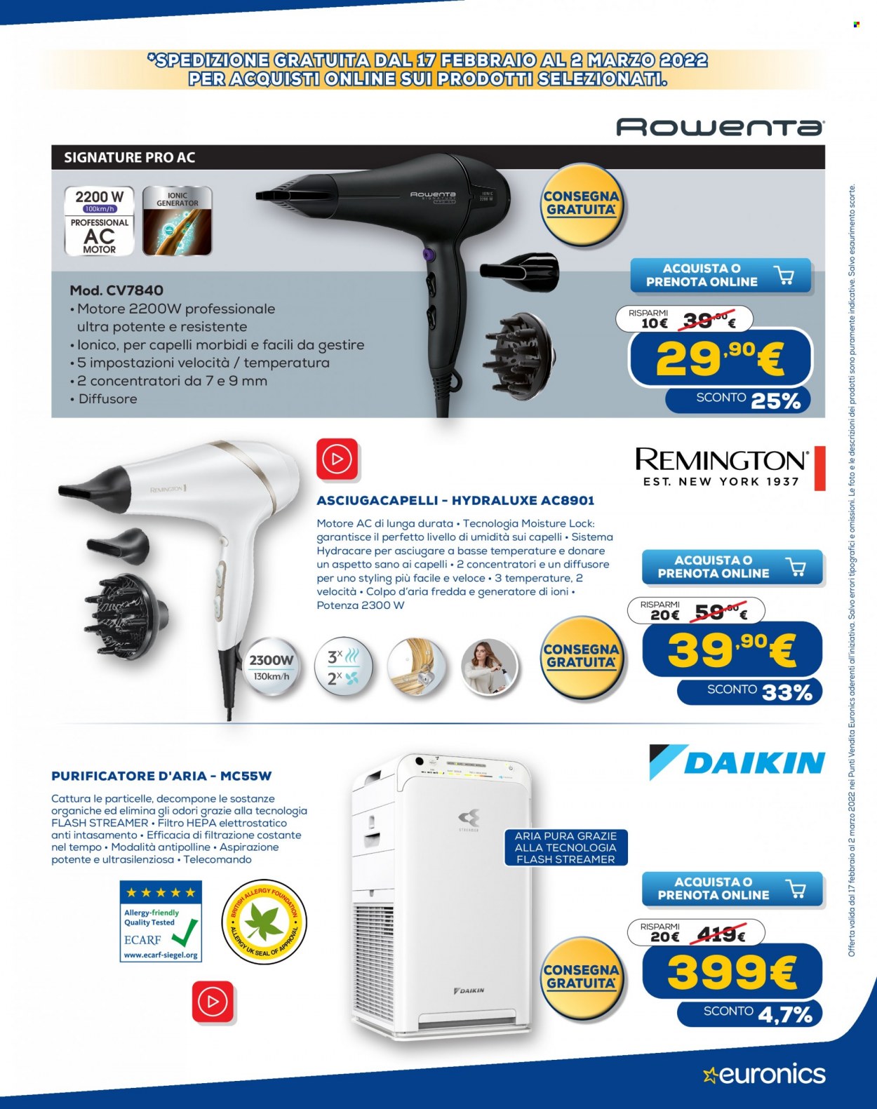 Volantino Euronics - 17/2/2022 - 2/3/2022. Pagina 29