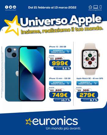 Volantino Euronics - 21/2/2022 - 13/3/2022.