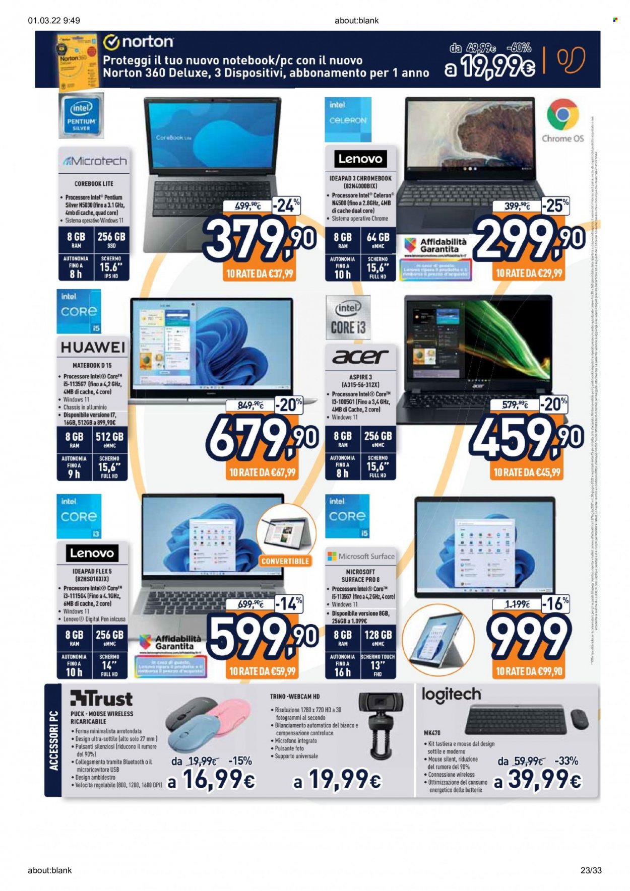 Volantino Unieuro - 1/3/2022 - 13/3/2022. Pagina 23