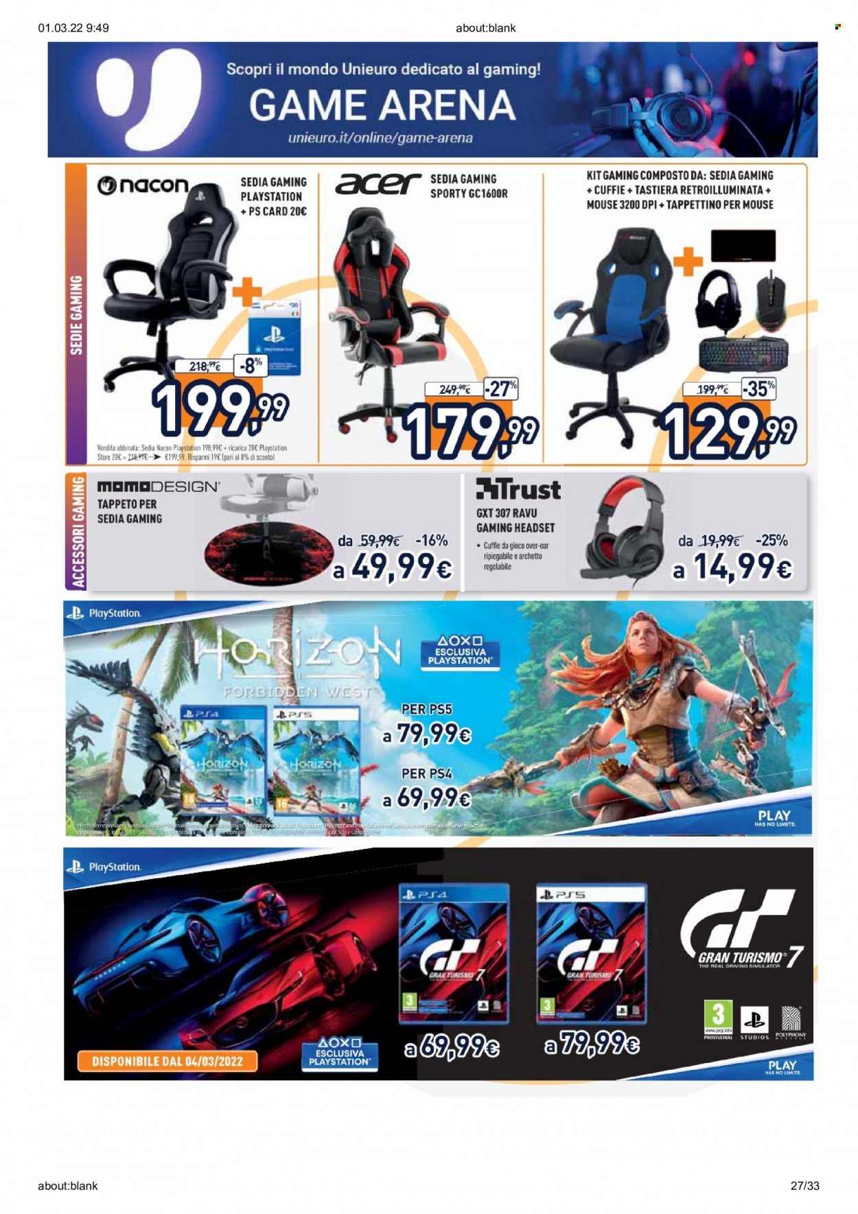 Volantino Unieuro - 1/3/2022 - 13/3/2022. Pagina 27