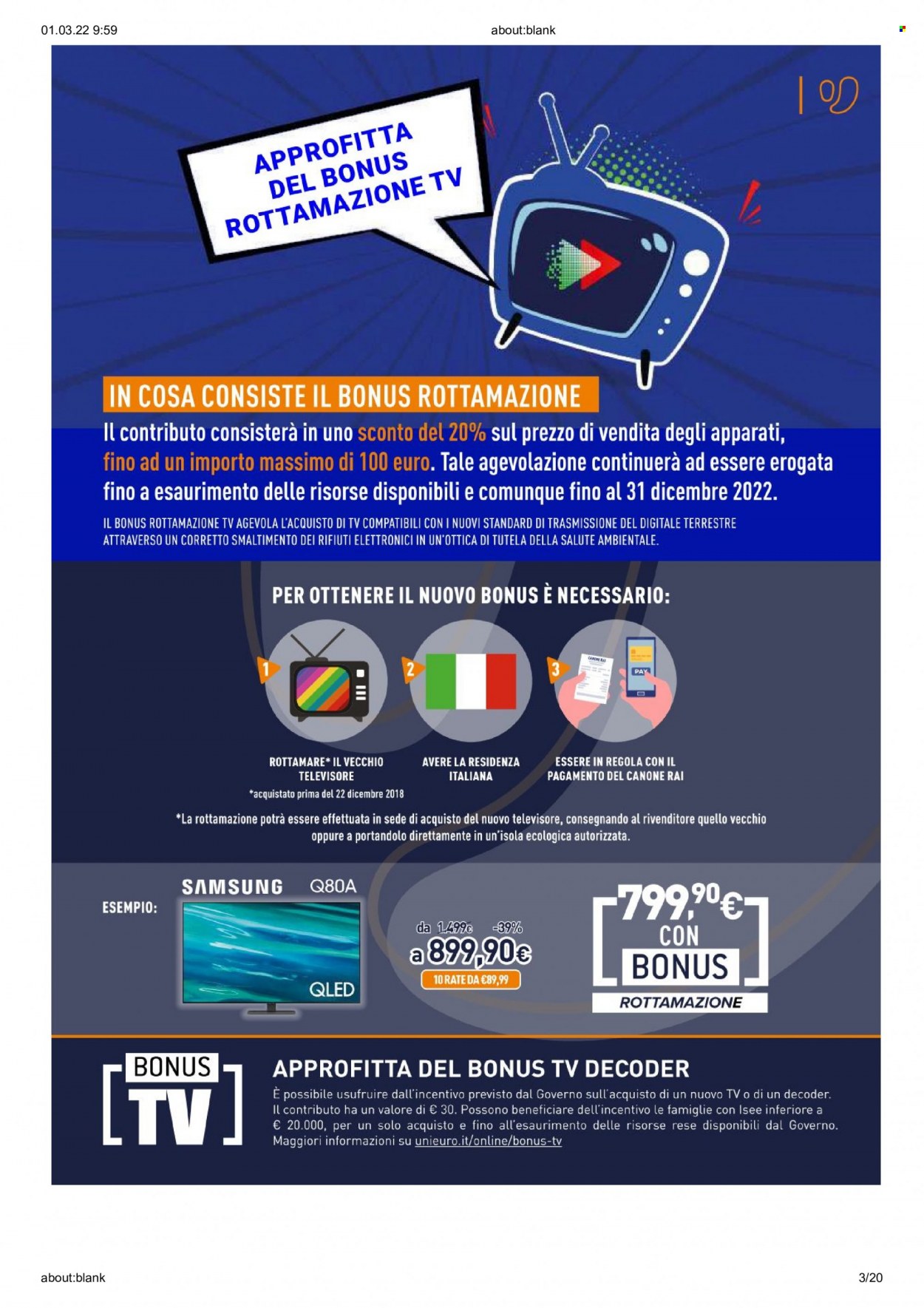 Volantino Unieuro - 1/3/2022 - 13/3/2022. Pagina 3