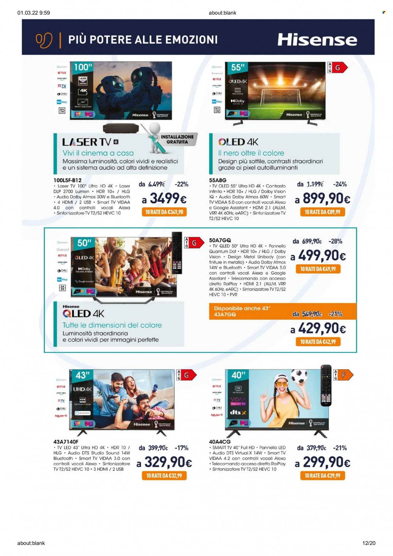 Volantino Unieuro - 1/3/2022 - 13/3/2022. Pagina 12