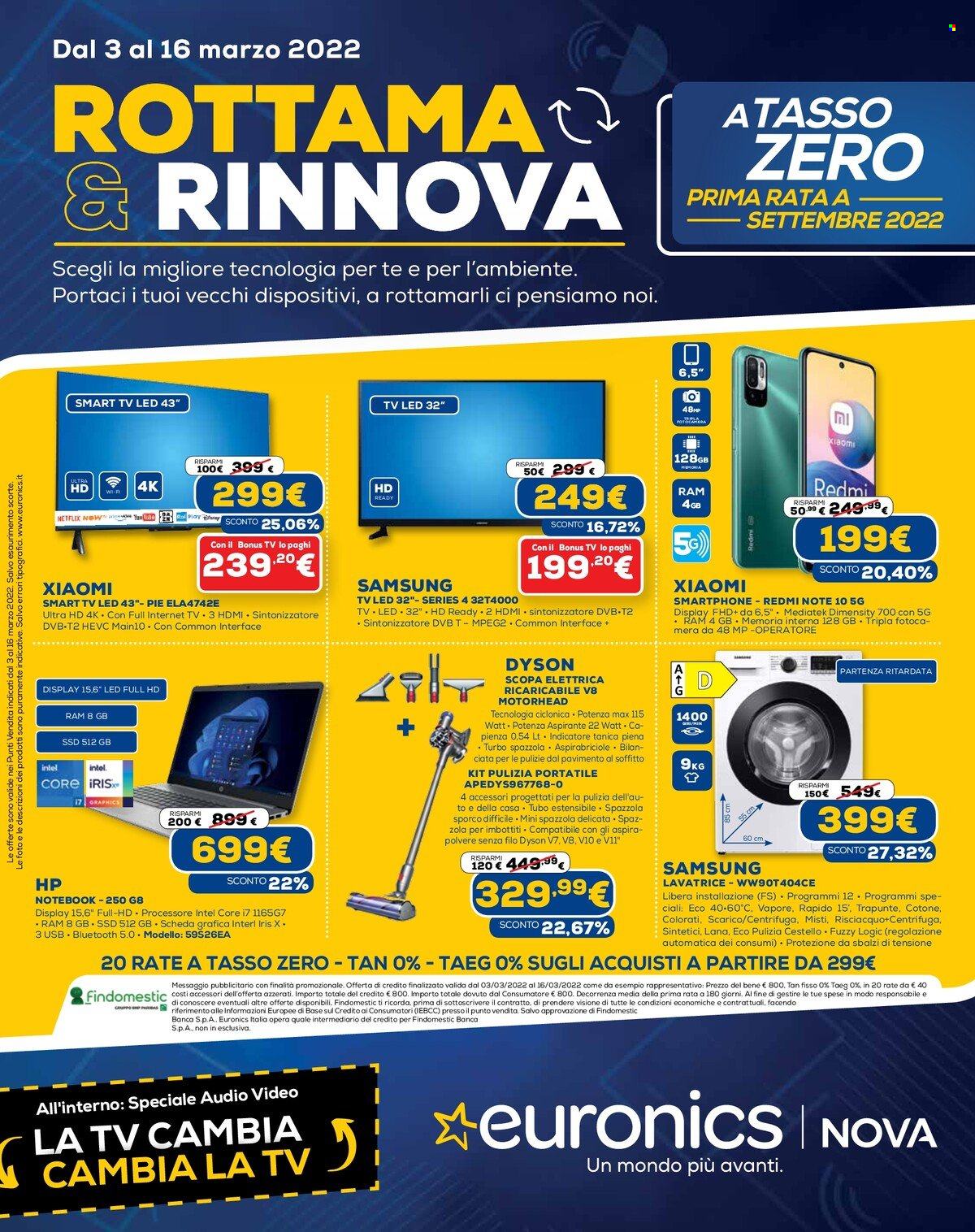 Volantino Euronics - 3/3/2022 - 16/3/2022. Pagina 1