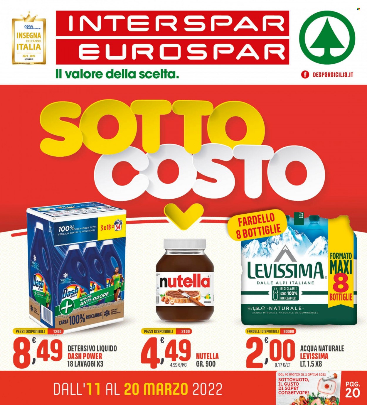 Volantino Eurospar - 11/3/2022 - 20/3/2022. Pagina 1
