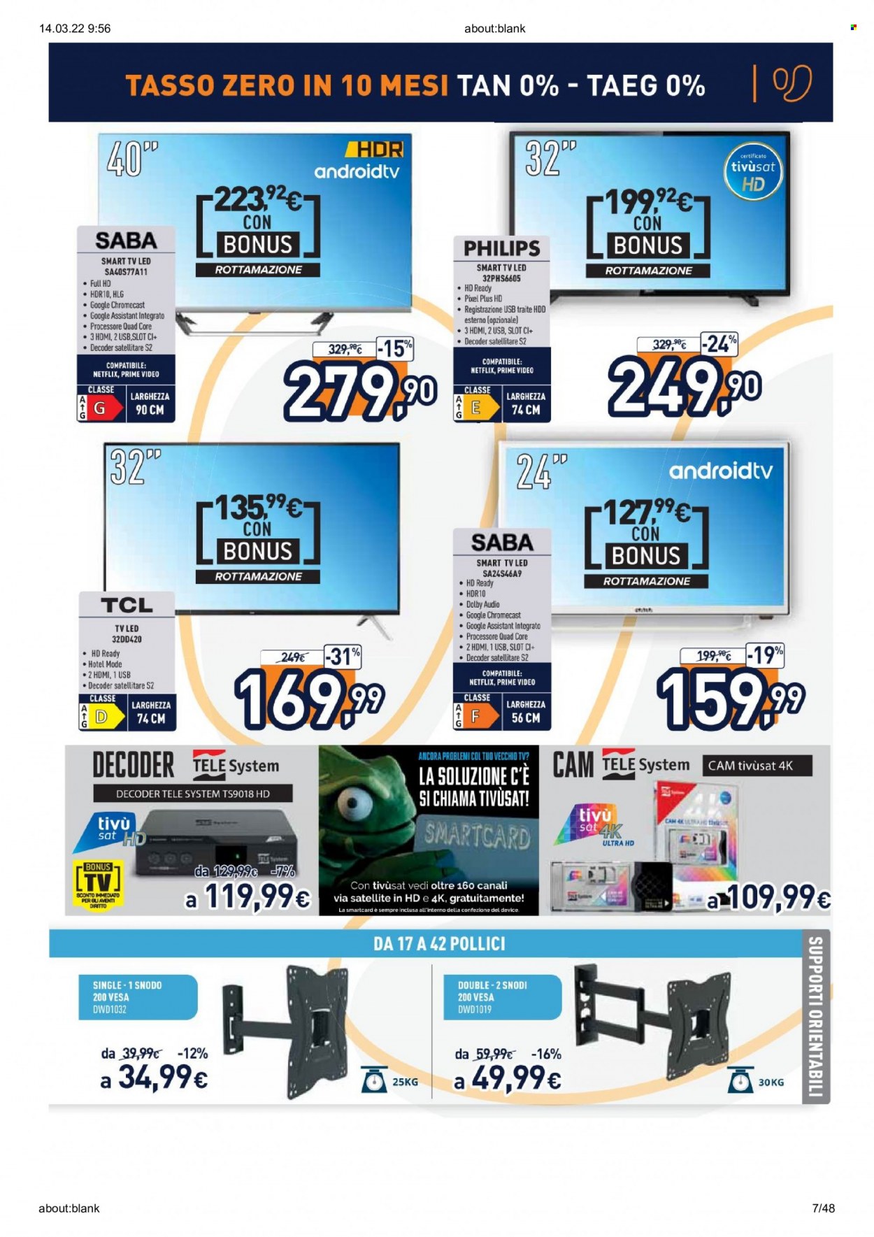 Volantino Unieuro - 14/3/2022 - 27/3/2022. Pagina 7