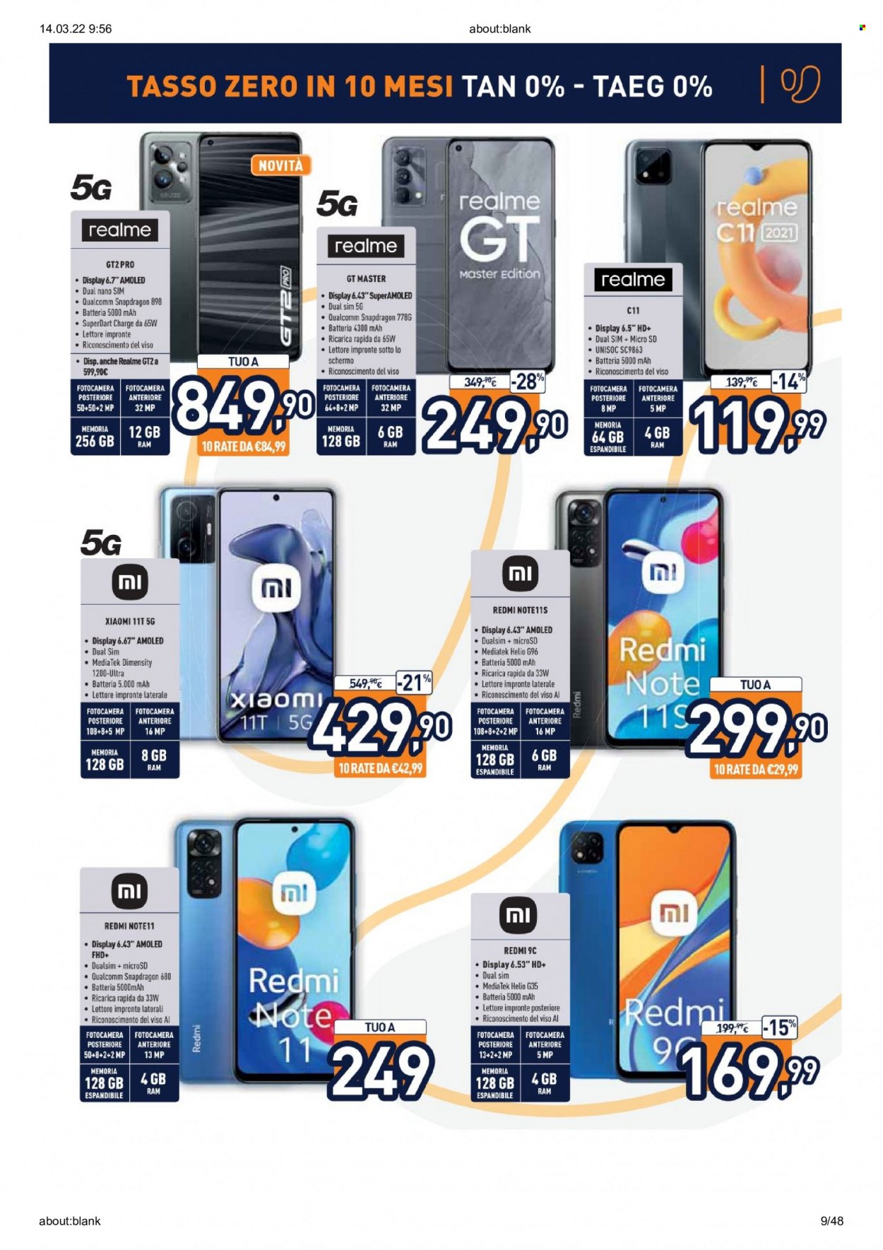 Volantino Unieuro - 14/3/2022 - 27/3/2022. Pagina 9