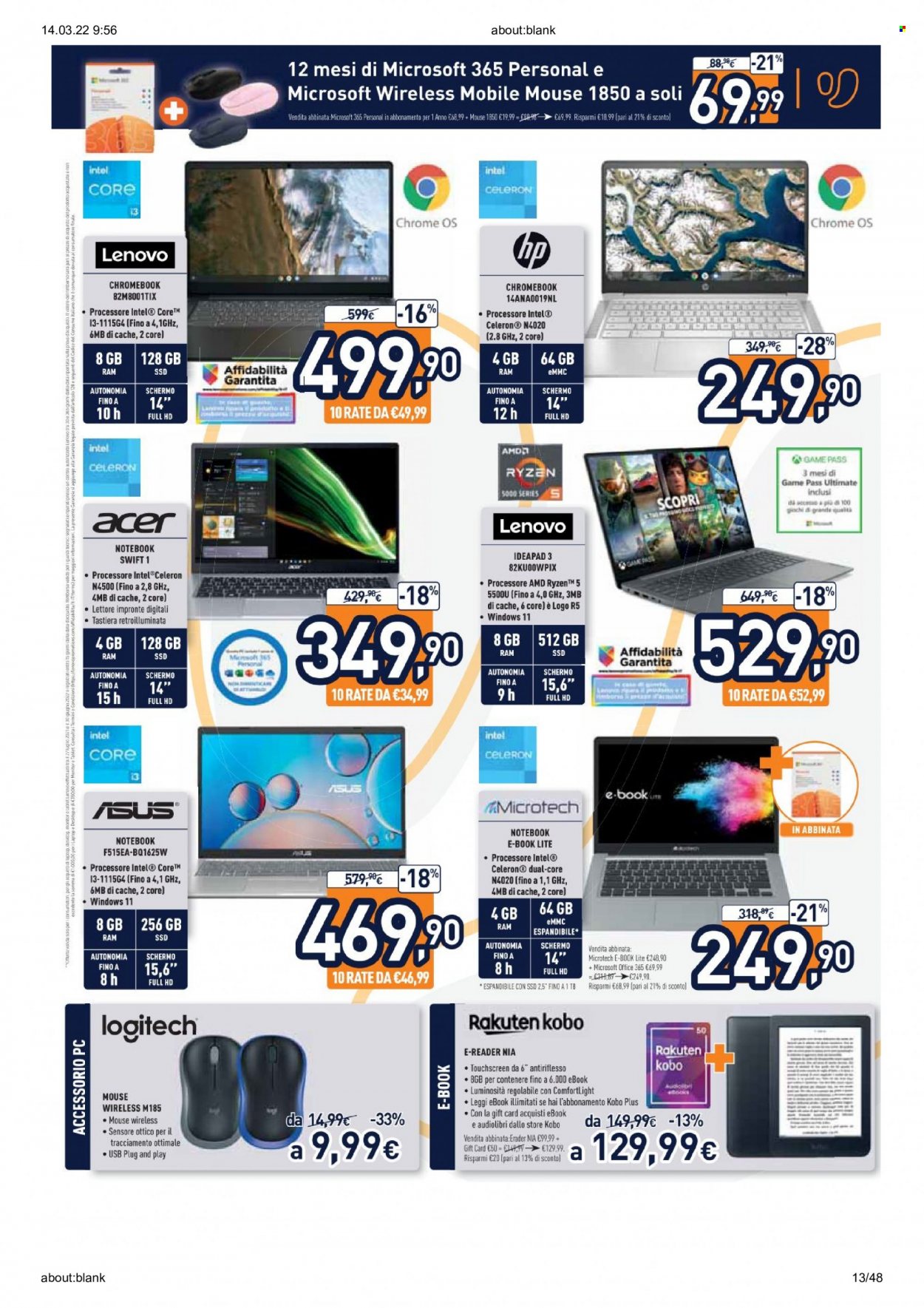 Volantino Unieuro - 14/3/2022 - 27/3/2022. Pagina 13
