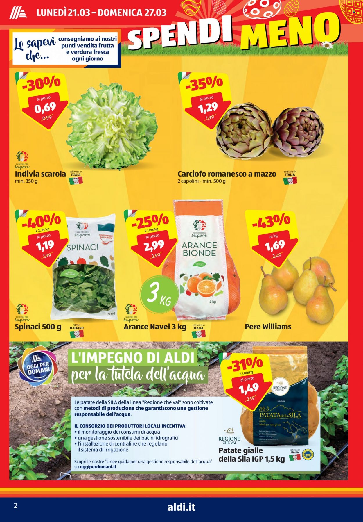 Volantino Aldi - 21/3/2022 - 27/3/2022. Pagina 2