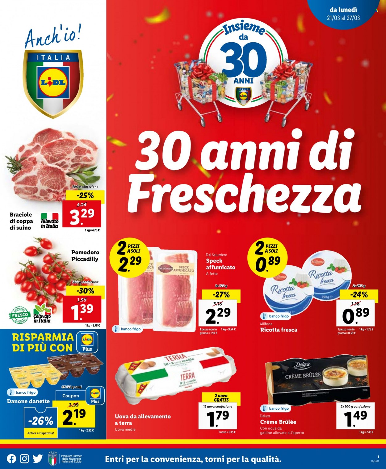 Volantino Lidl - 21/3/2022 - 27/3/2022. Pagina 1