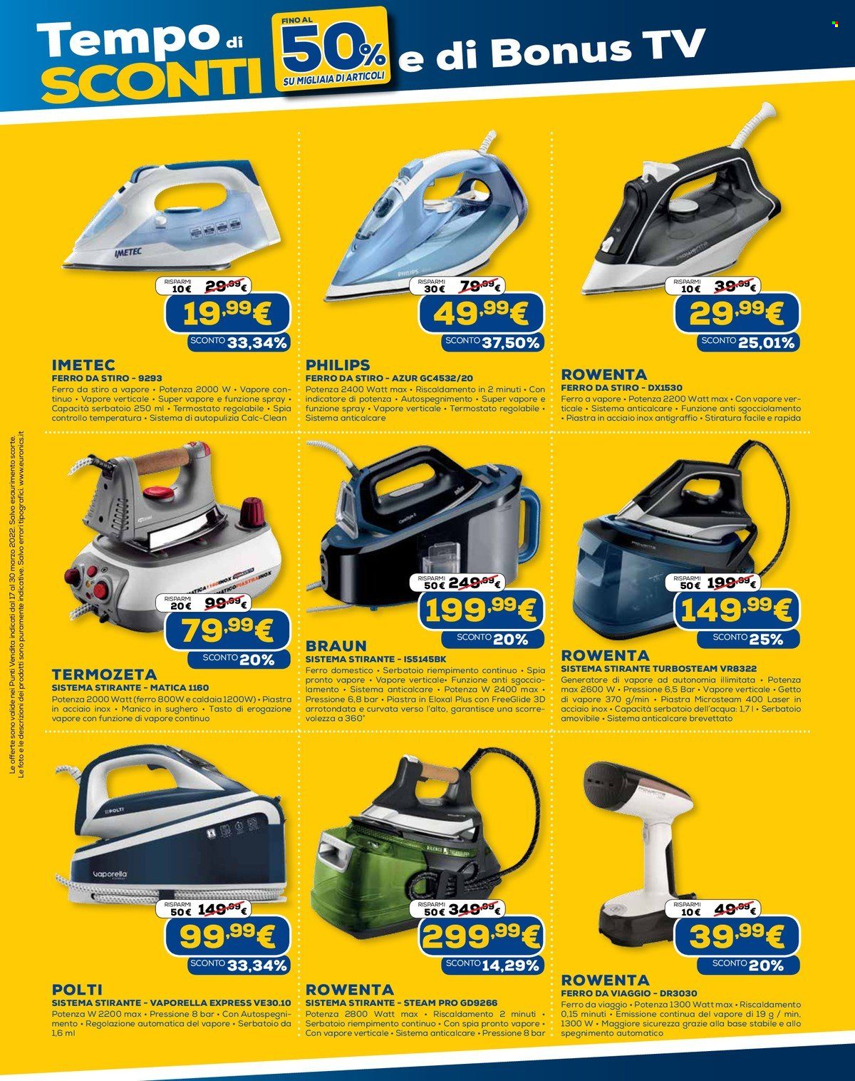 Volantino Euronics - 17/3/2022 - 30/3/2022. Pagina 35