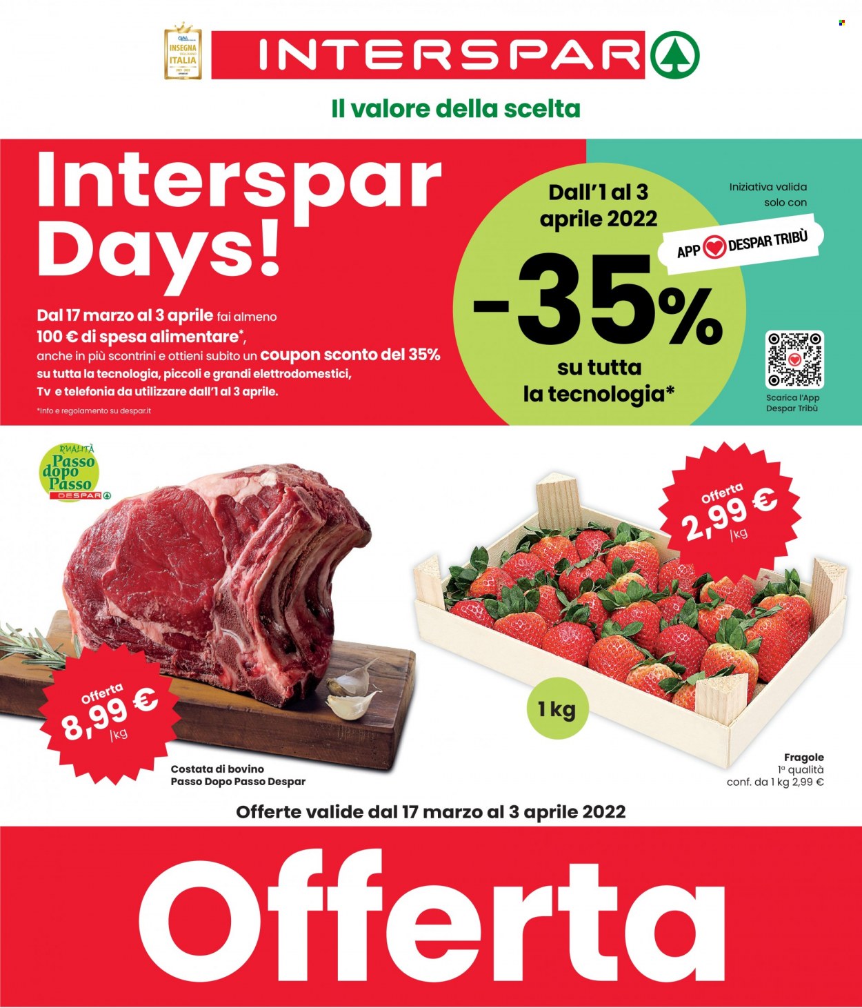 Volantino Interspar - 17/3/2022 - 3/4/2022. Pagina 1