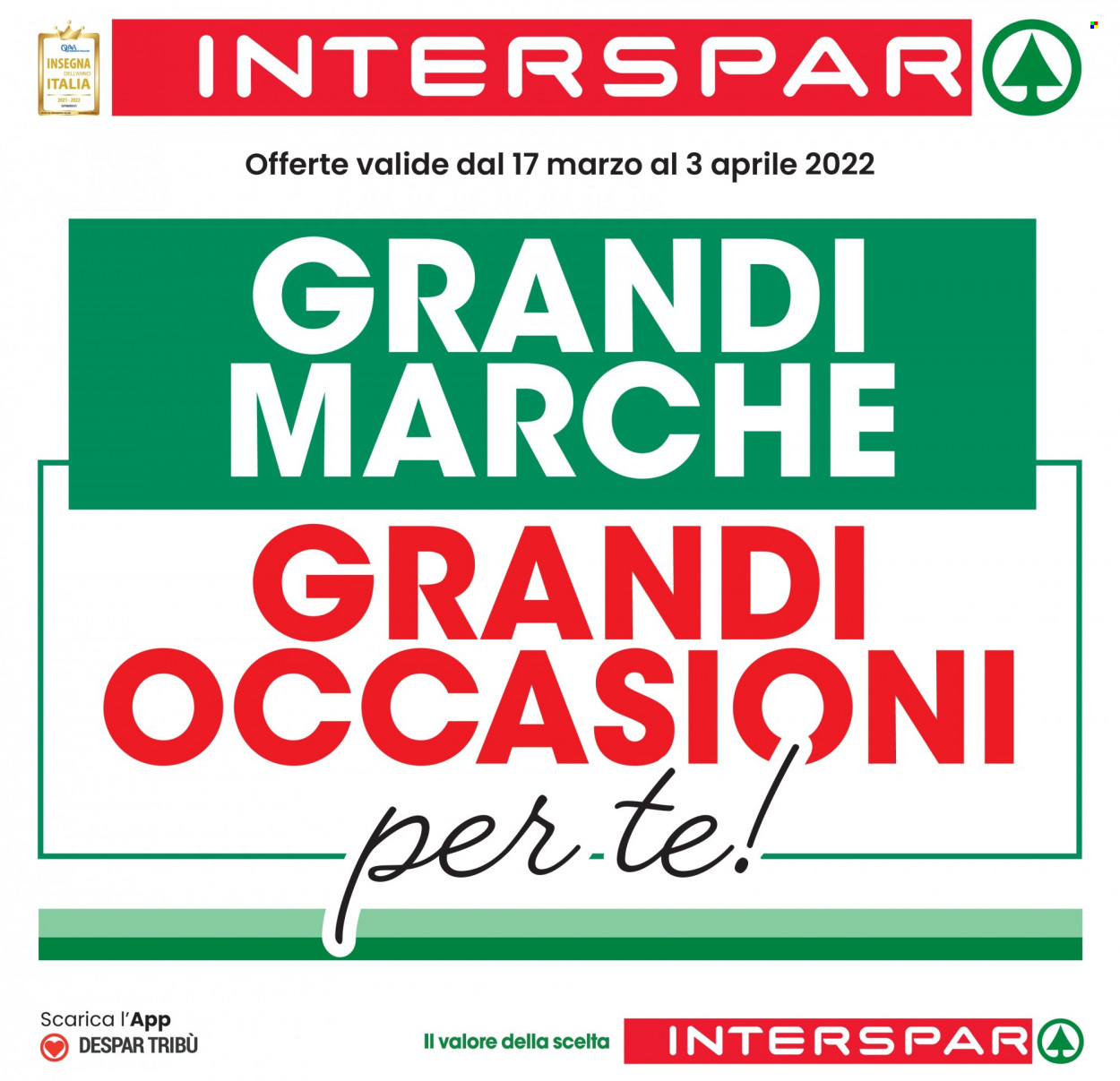 Volantino Interspar - 17/3/2022 - 3/4/2022. Pagina 1