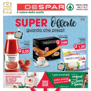 Volantino Despar - 21/3/2022 - 27/3/2022.