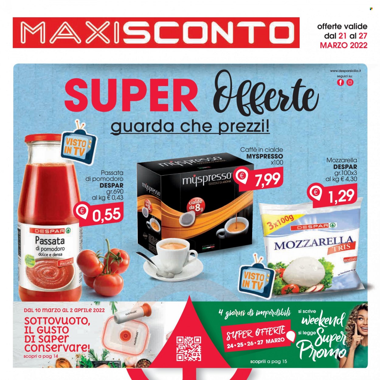 Volantino Despar - 21/3/2022 - 27/3/2022. Pagina 1