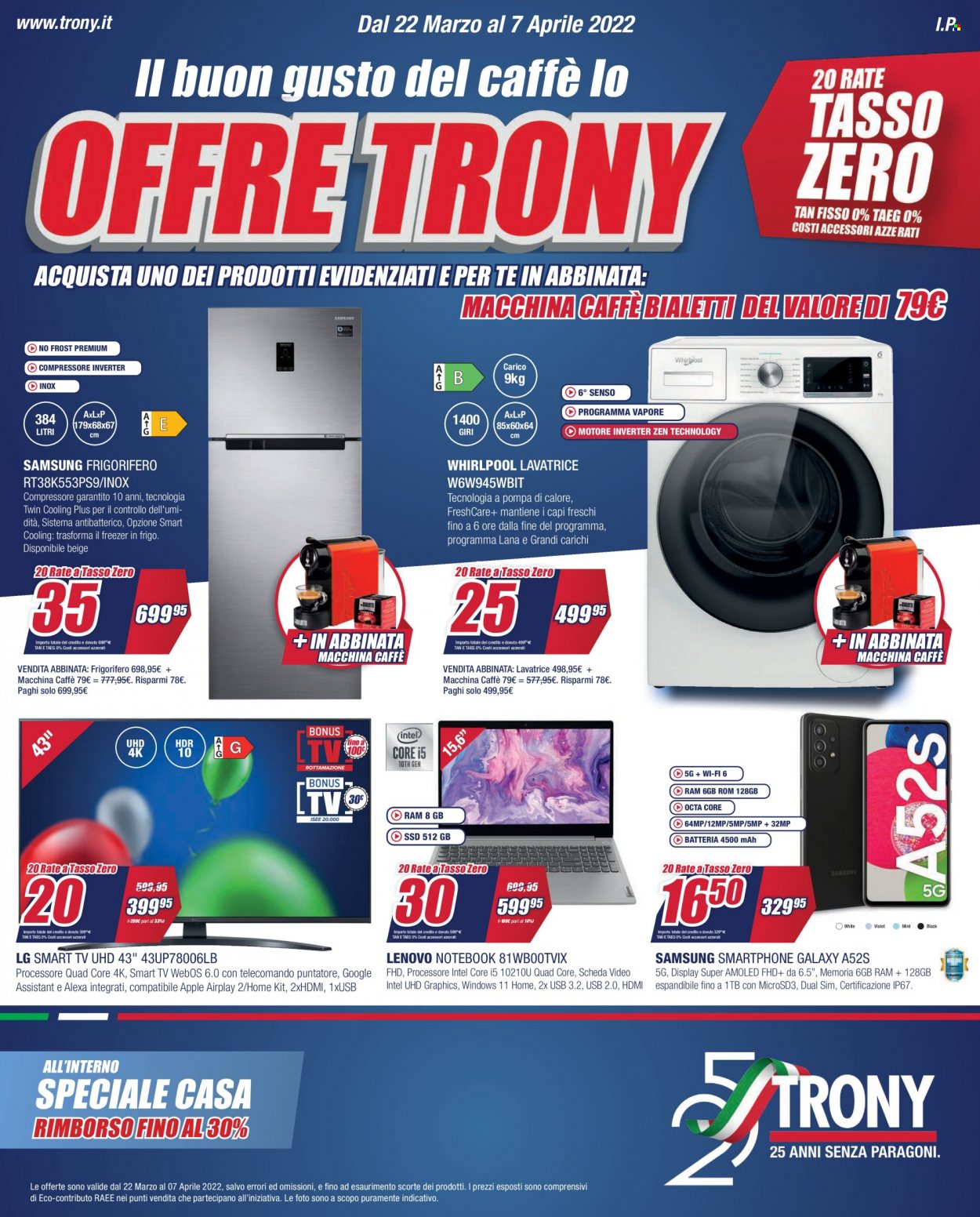 Volantino Trony - 22/3/2022 - 7/4/2022. Pagina 1