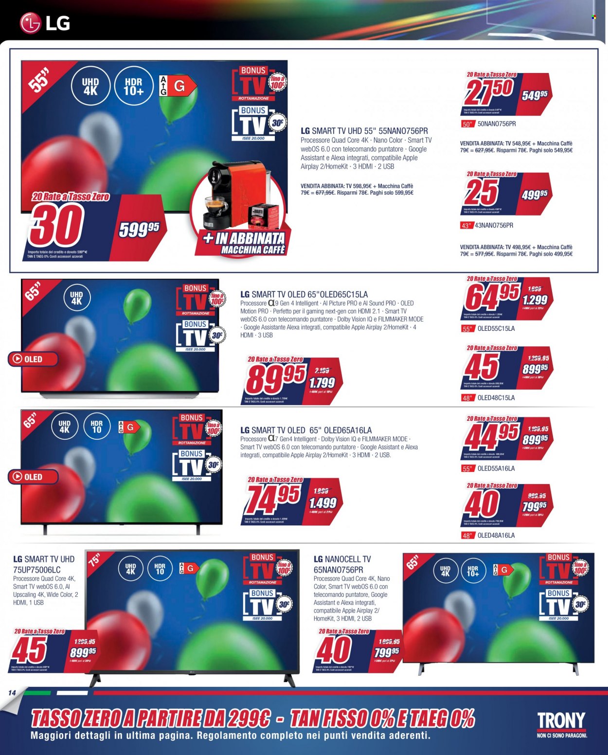 Volantino Trony - 22/3/2022 - 7/4/2022. Pagina 14
